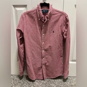 Ralph Lauren Red and White Checkered Men's Shirt